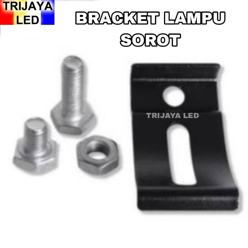 Jual Bracket Lampu Tembak Sorot Sepeda Motor Dudukan Pipih Baut Mur Braket Breket Universal Sein