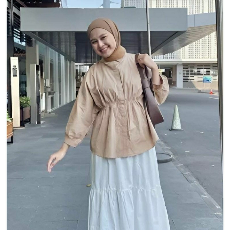 Jual RF99 ALYA Kemeja Wanita Katun Lengan Panjang | Shopee Indonesia