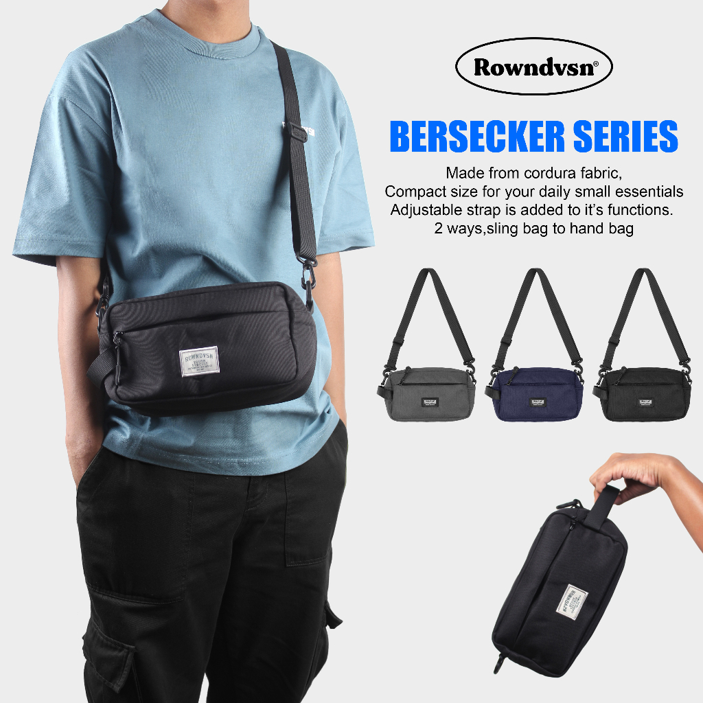 Jual Rown Division Sling Bag Tas Selempang Bersecker Black