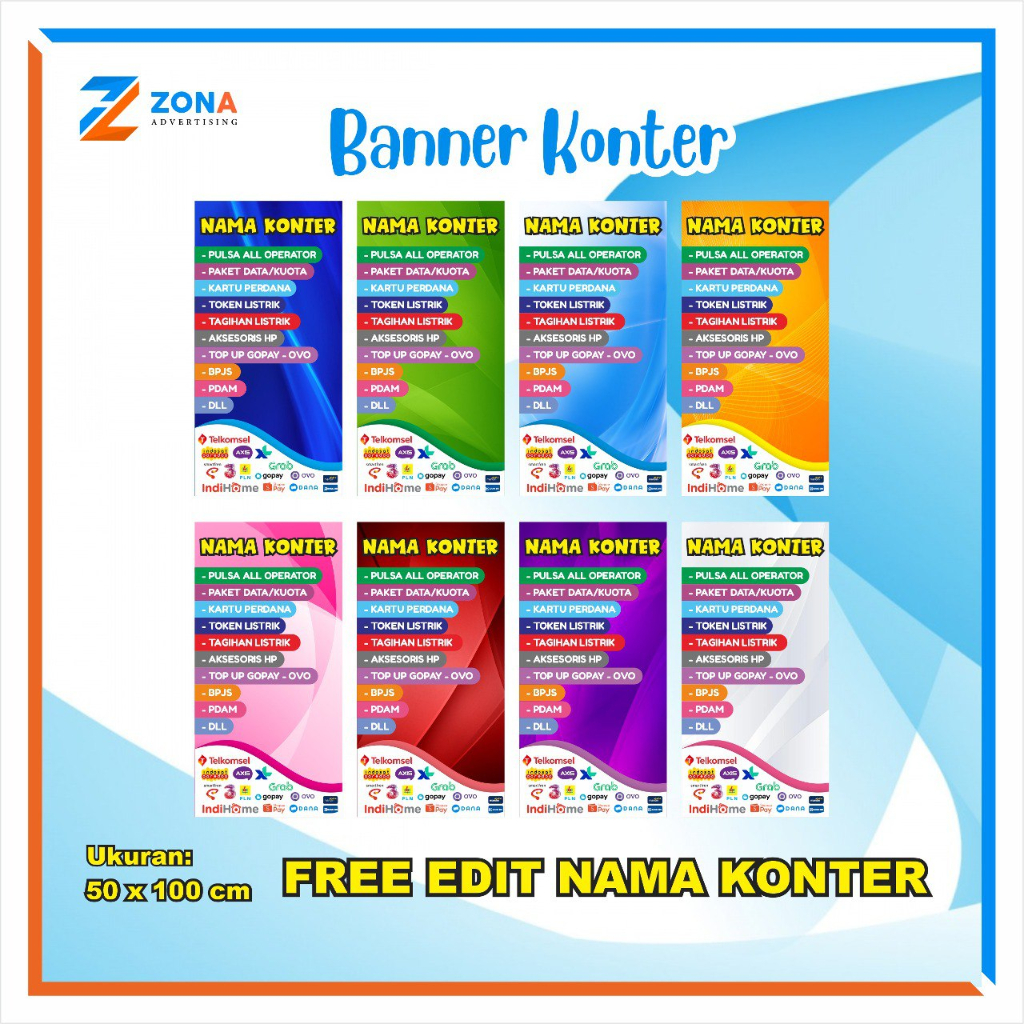 Jual BANNER KONTER / SPANDUK KONTER / BANNER MURAH / BANNER POTRAIT ...