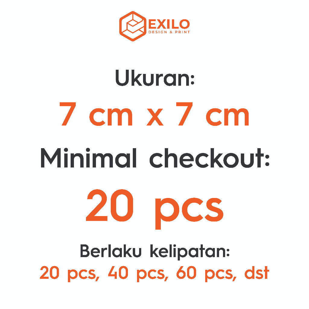 Jual Exilo Print Cetak Stiker Label Kotak Vinyl Anti Air Shopee Indonesia