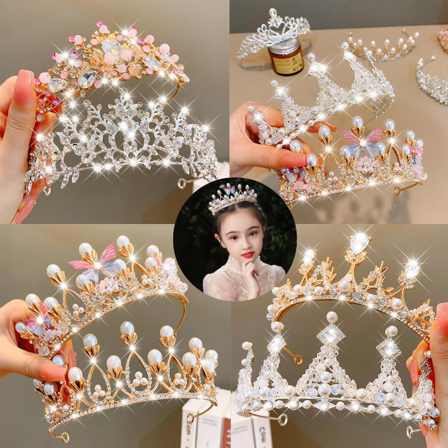 Jual Mahkota Crown Anak Perempuan Import Korea Premium Berlian Mutiara ...