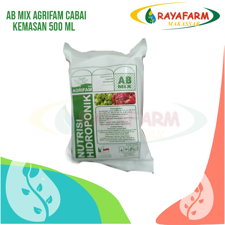 Jual Nutrisi Hidroponik AB MIX Agrifarm Cabai 500 Ml | Shopee Indonesia