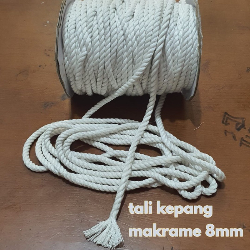 Jual Tali makrame/tali kepang/tali rumbai 8mm Bahan semi katun | Shopee ...
