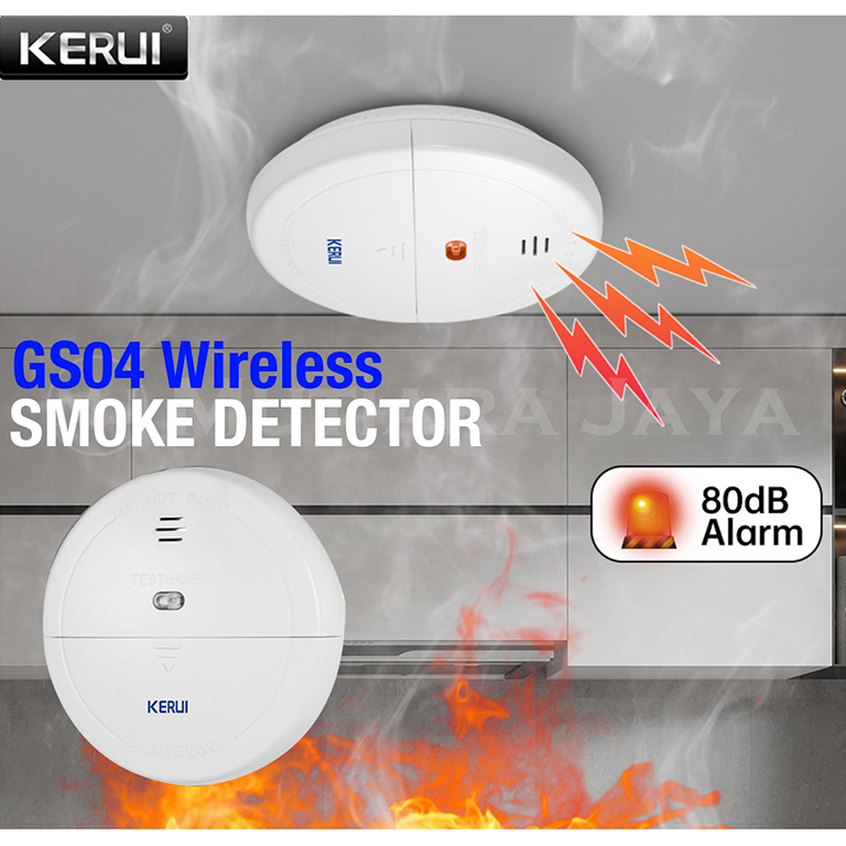 Jual KERUI Wireless Smoke Detector Fire Protection Alarm Asap | Shopee ...