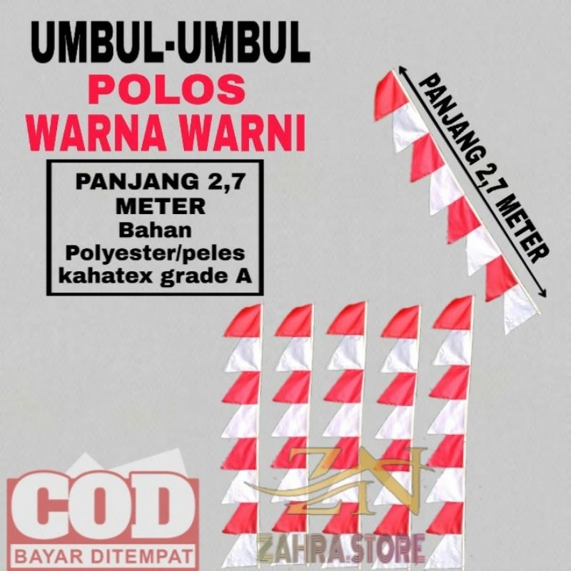 Jual Bendera UmBul Umbul Merah Putih Polos Ukuran FULL Panjang Meter Shopee Indonesia
