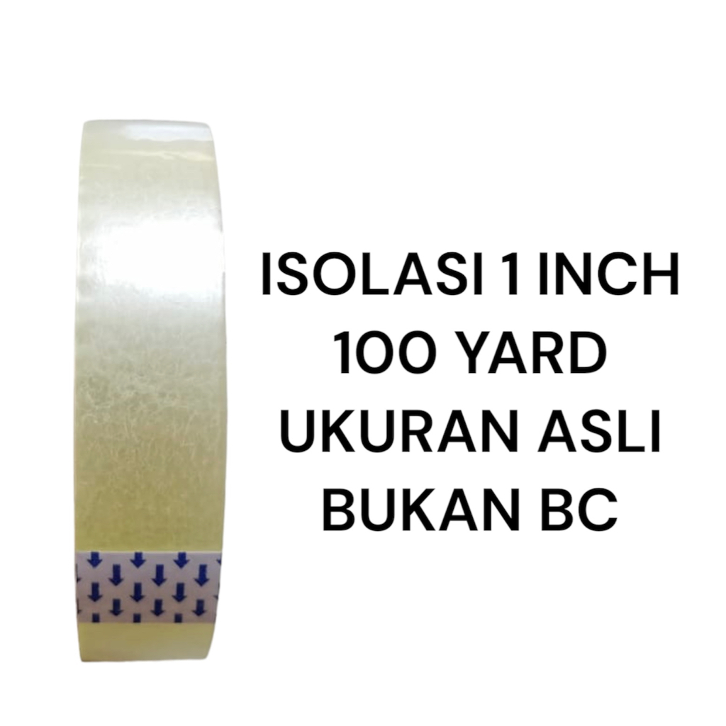 Jual Isolasi Bening Solasi Bening Solatip Bening Inch Yard Yard Asli Shopee Indonesia