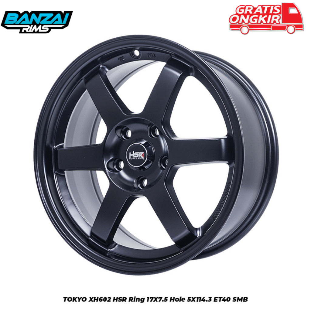 Jual velg mobil racing jdm tokyo hsr wheel ring 17 warna mate black ...