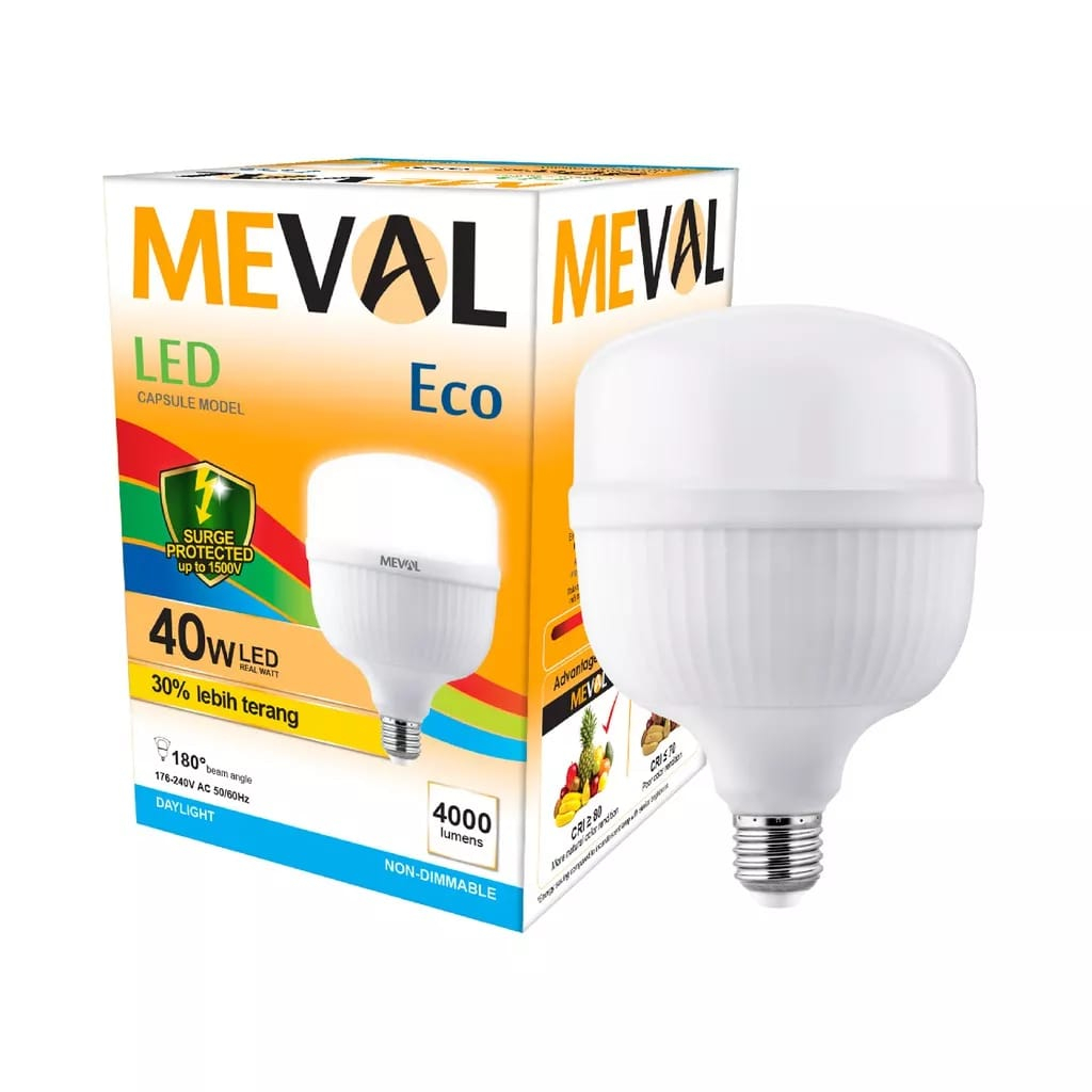 Jual LED KAPSUL MEVAL ECO 30W 40W 50W PUTIH COOLDAYLIGHT | Shopee Indonesia