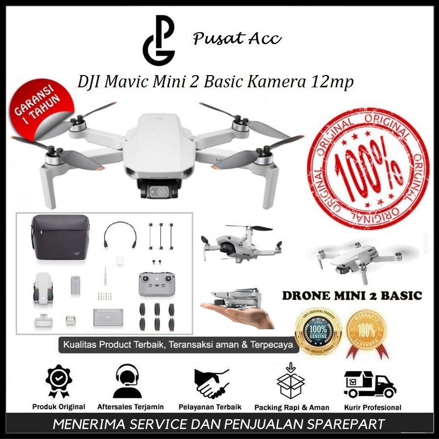 Jual DJI Mavic Mini 2 BASIC Drone Original | Shopee Indonesia