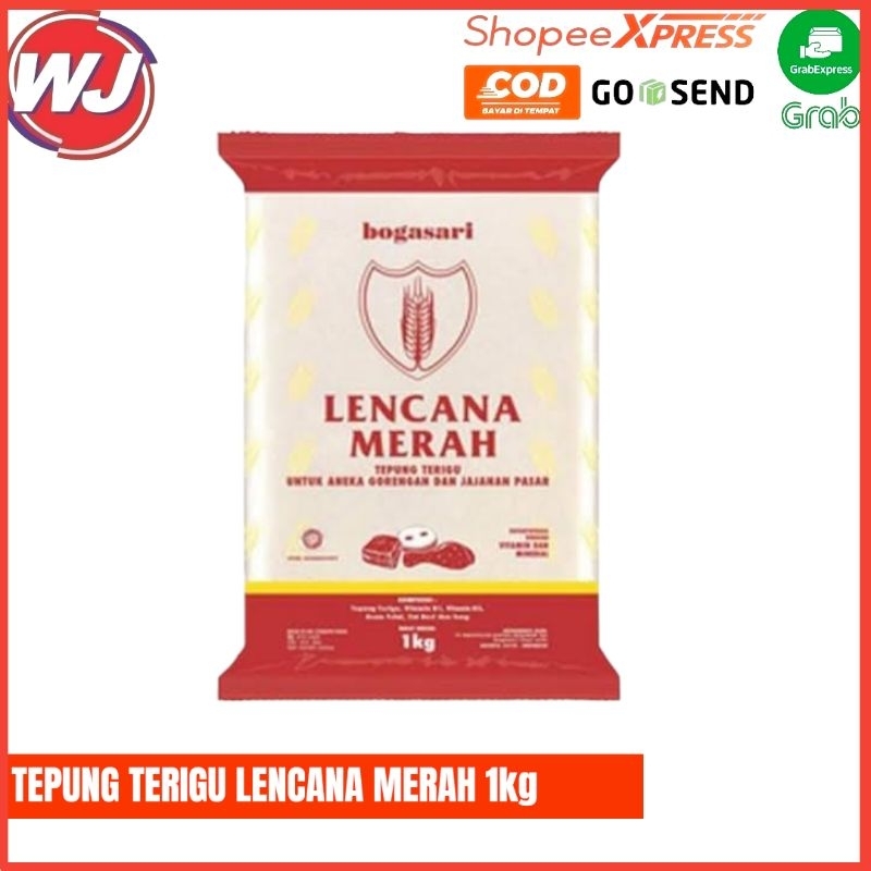 Jual TEPUNG TERIGU LENCANA MERAH 1kg | Shopee Indonesia