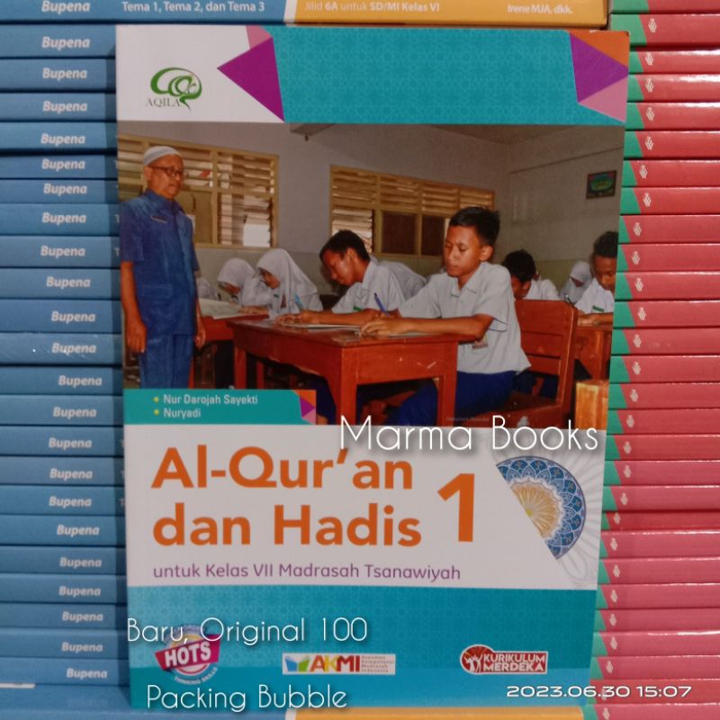 Jual Buku Al Quran Dan Hadis Kelas Mts Kurikulum Merdeka Akm Hots Aqila Al Quran Dan Hadis