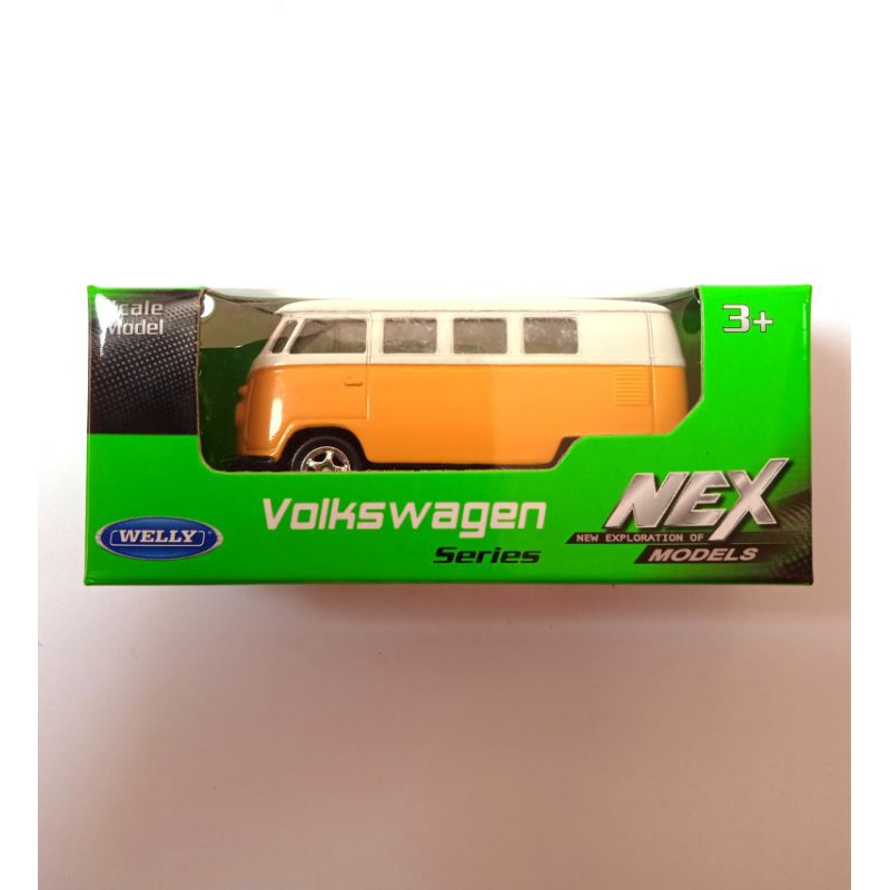 Volkswagen Combi T1 Bus - Bleu Et Blanc - Welly - 1/34-1/39ème