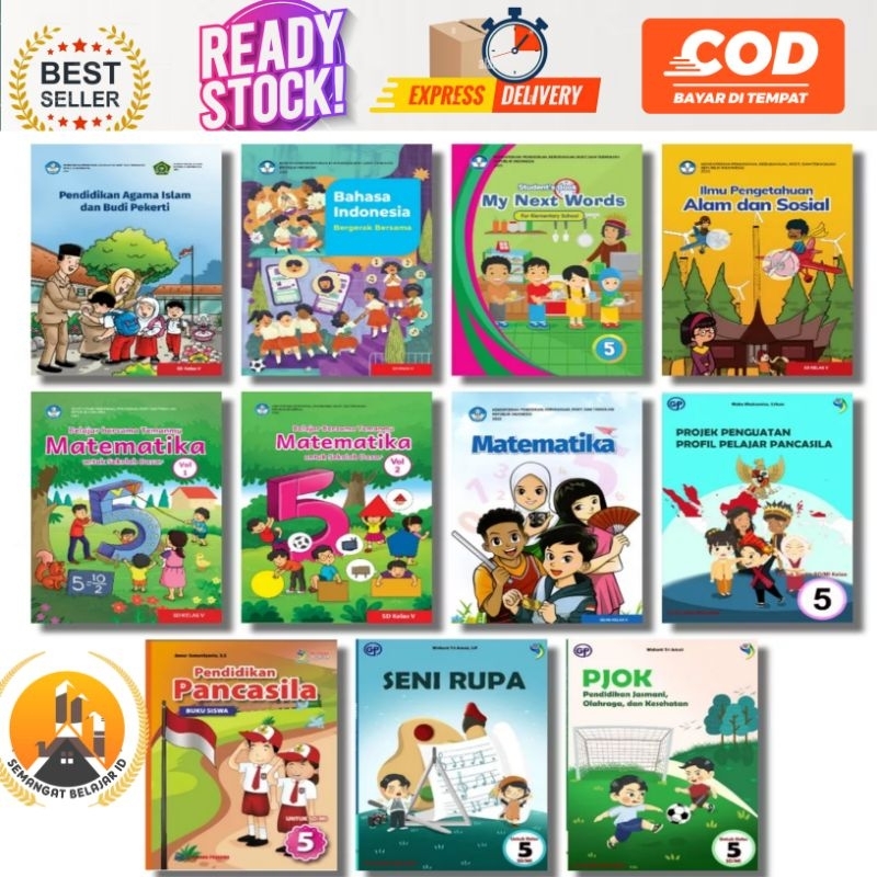 Jual Buku Kurikulum Merdeka Kelas 5 Sd Original Bahasa Indonesia