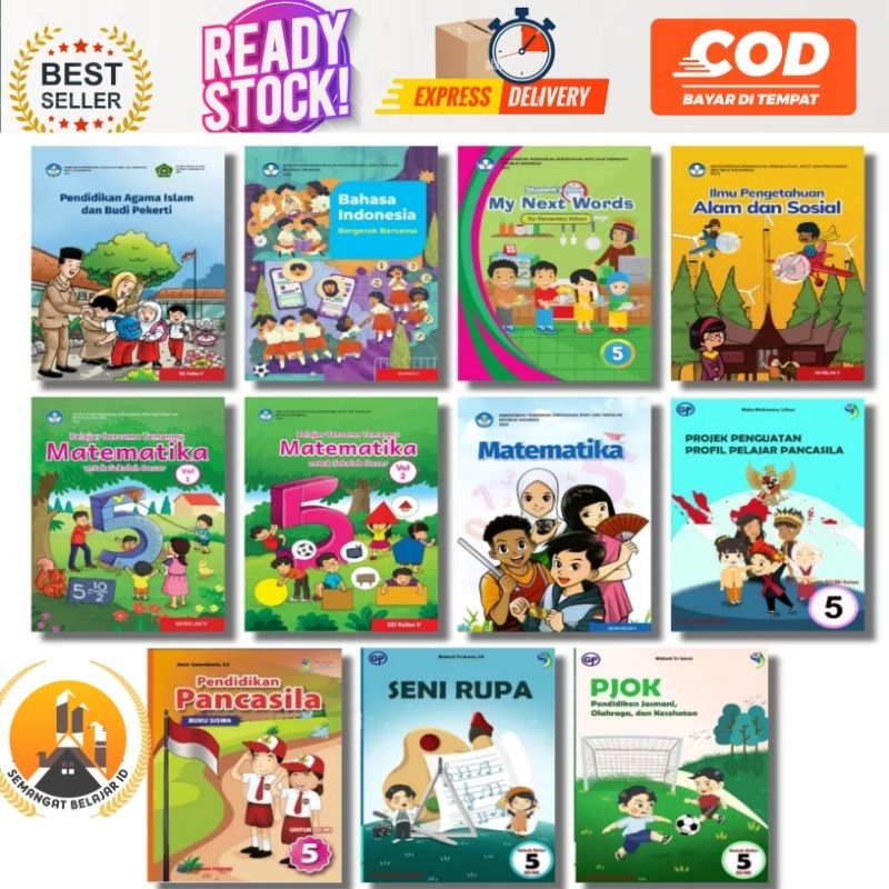 Jual Buku Kurikulum Merdeka Kelas 5 SD Original , Bahasa Indonesia ...