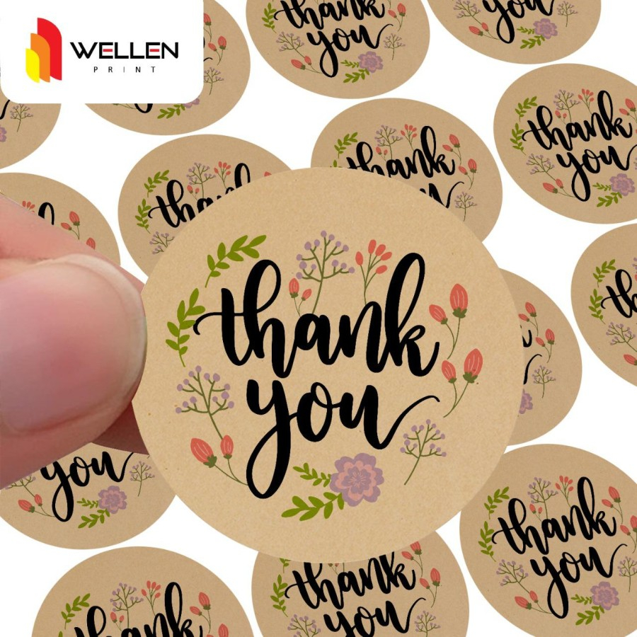 Jual Cetak Sticker Craft / Stiker Label Kraft / Lebel Kertas Coklat