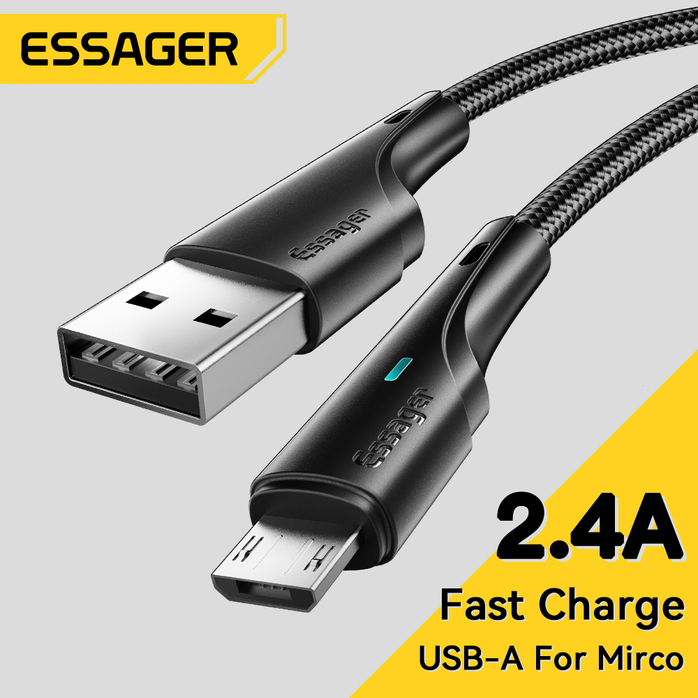 Jual Essager Kabel Data Micro USB Lightning 2.4A Type C 3A Charging For