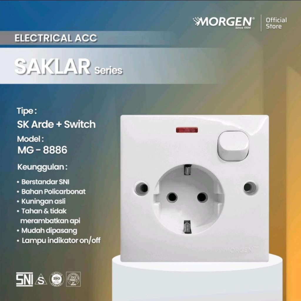 Jual Morgen MG-8886 IB SAKLAR ENGKEL + STOP KONTAK ARDE Inbow Inbo C ...
