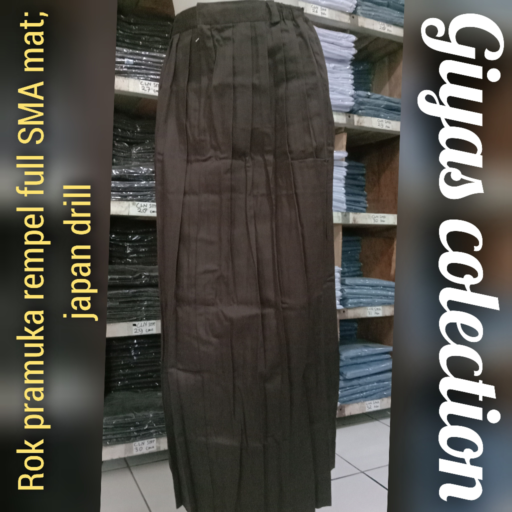 Jual ROK SERAGAM SEKOLAH SMA ROK COKLAT REMPEL FUL SEKOLAH SMA ROK ...