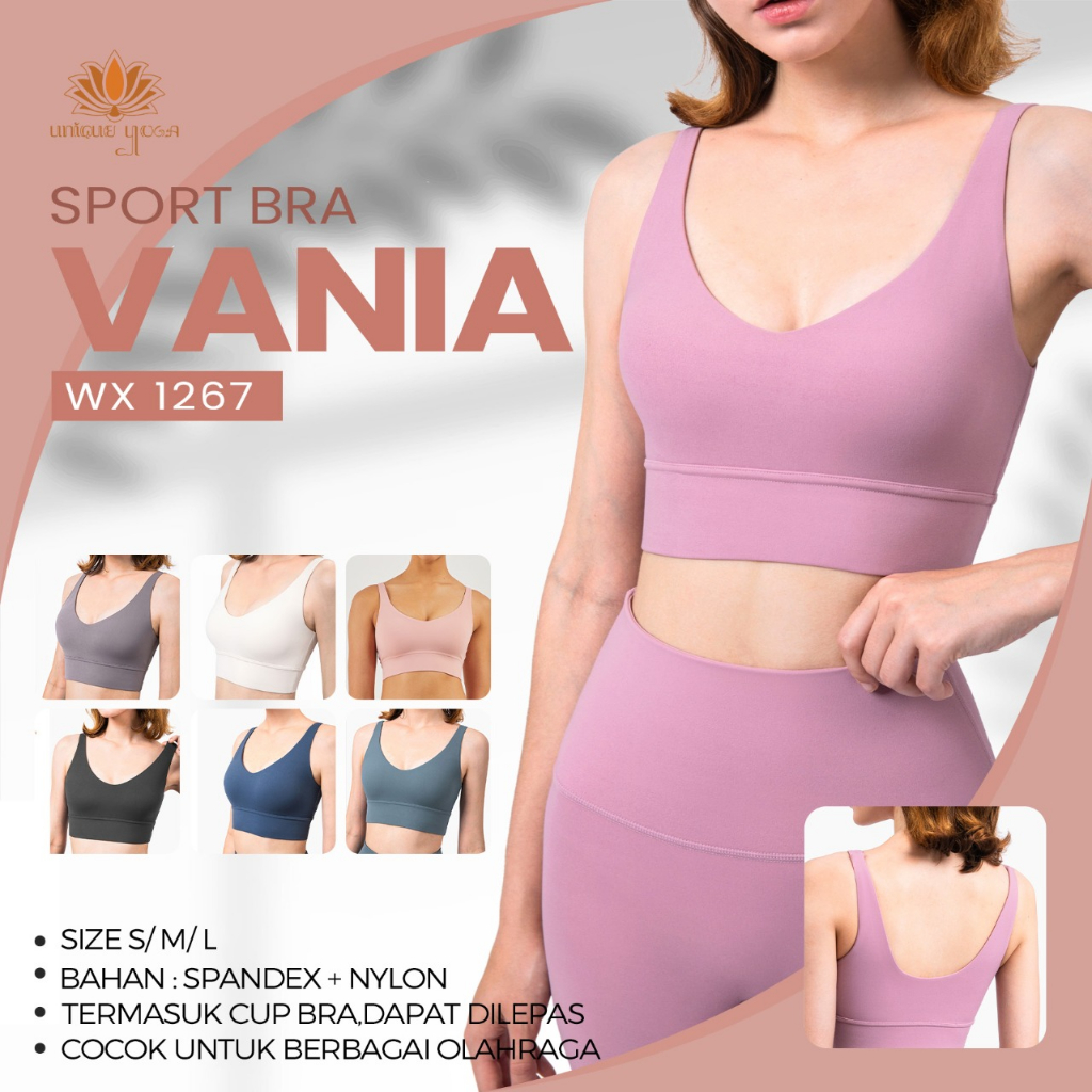 Sport Bra Senam Yoga Gym Running Basic High Impact WX 1267 / Baju Senam Gym  Wanita Terbaru