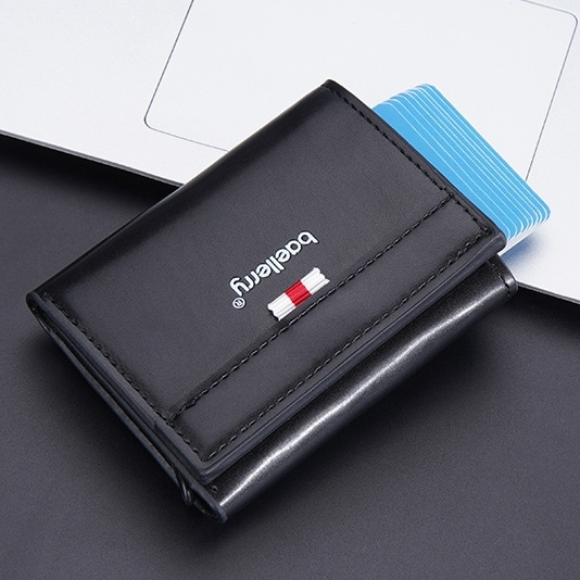 Jual DOMPET LIPAT PRIA KEKINIAN BAELLERRY ORIGINAL KULIT CARD HOLDER