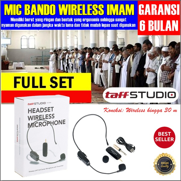 Jual Promo Mic Wireless Untuk Imam Masjid Mic Bando Imam Sholat Mic