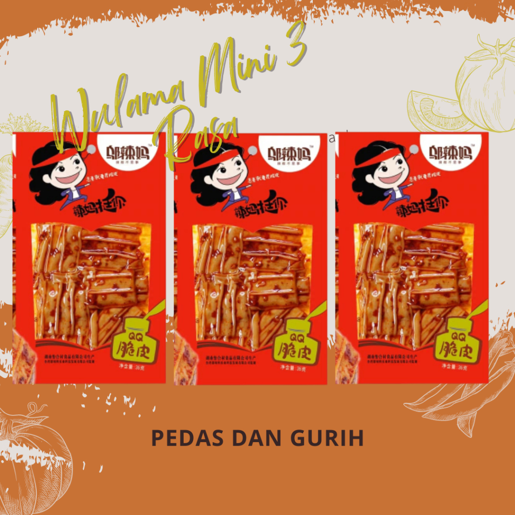 Jual [bpom] Wulama Gluten Halal Cemilan Vegetarian Food Instan Pedas