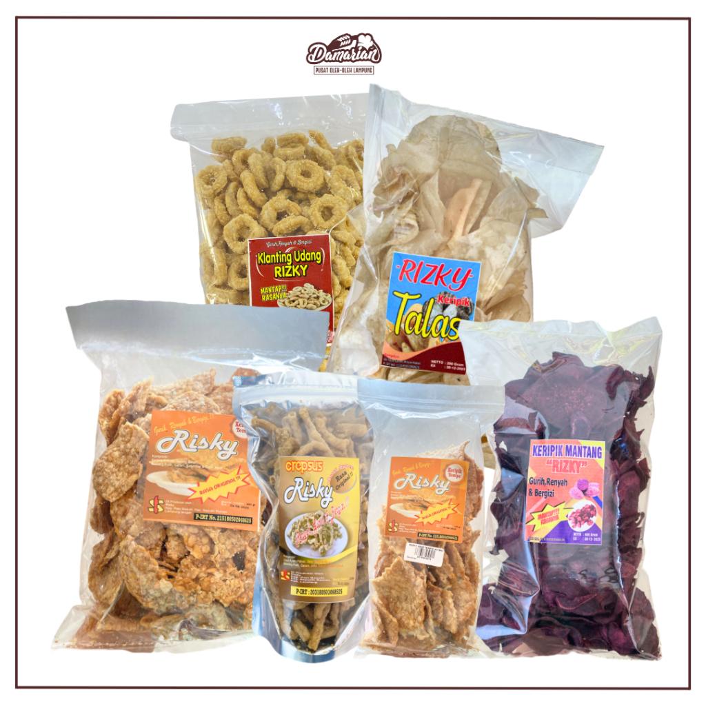 Jual Rizky Keripik Tempe Klanting Mantang Talas Usus