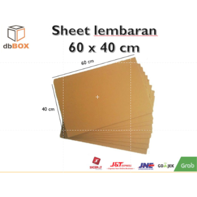 Jual KARDUS KARTON LEMBARAN 60 X 40 SINGLE WALL CORRUGATED SHEET POLOS ...