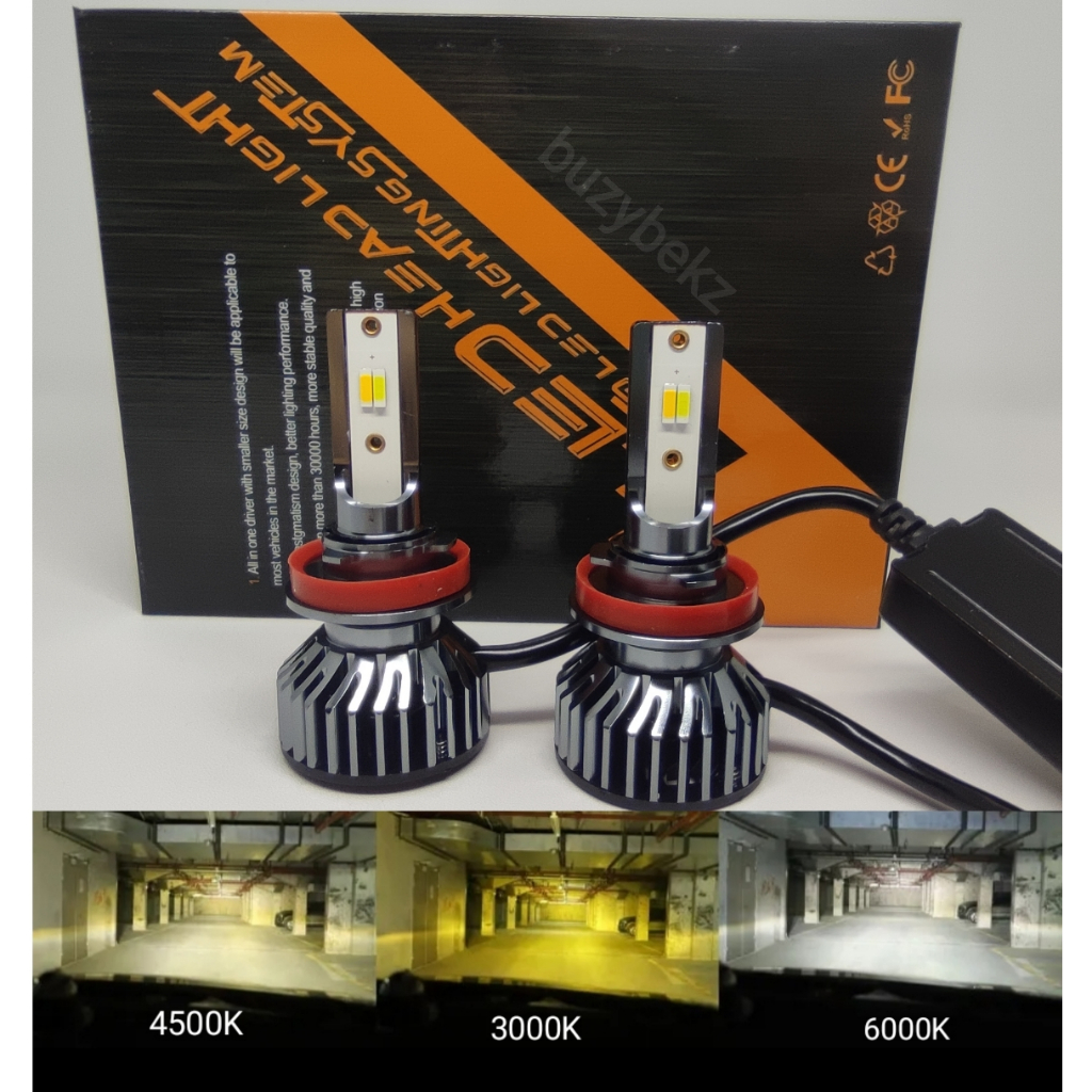 Jual Lampu Led Headlamp Foglamp H H H H H H H Hir Tiga Warna Tricolor Putih Kuning