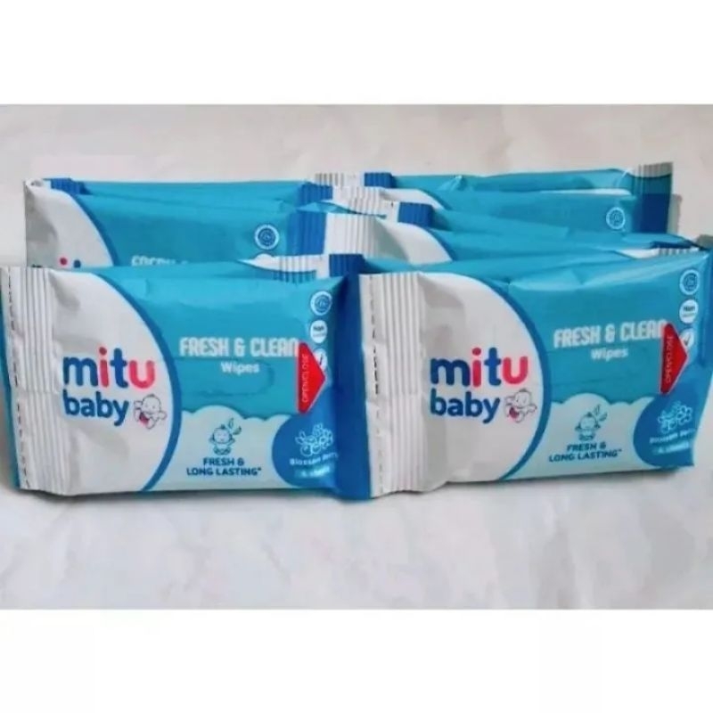 Jual Tissue Basah Mitu Mini Pack 4's 1 Renceng (12 Sachet) | Shopee ...