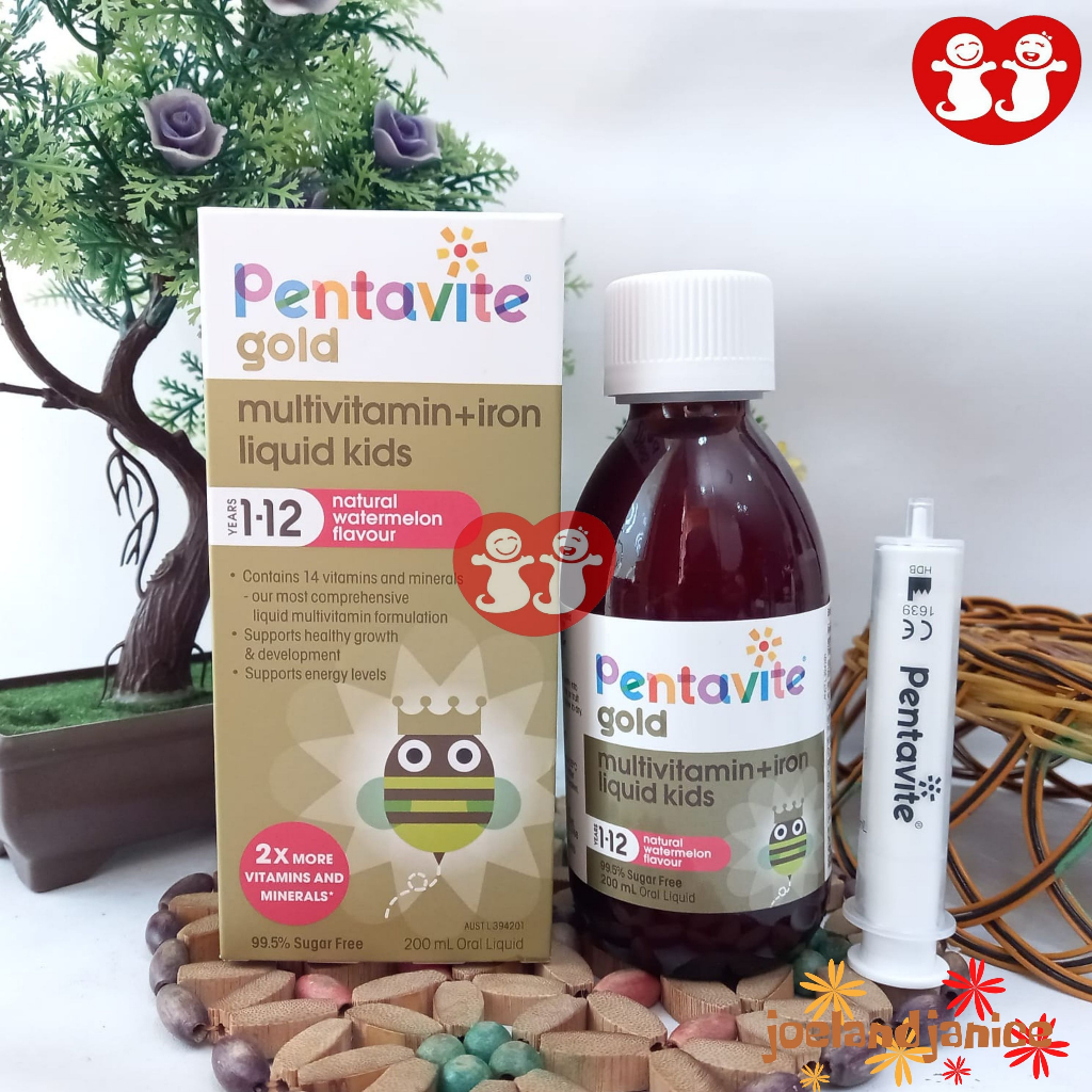 Jual Pentavite 200ml Multivitamin + Iron Kids / Pentavite GOLD Liquid 1 ...