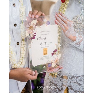 Jual Mahar Frame A4-BACKGROUND akrilik bingkai pernikahan acrylic