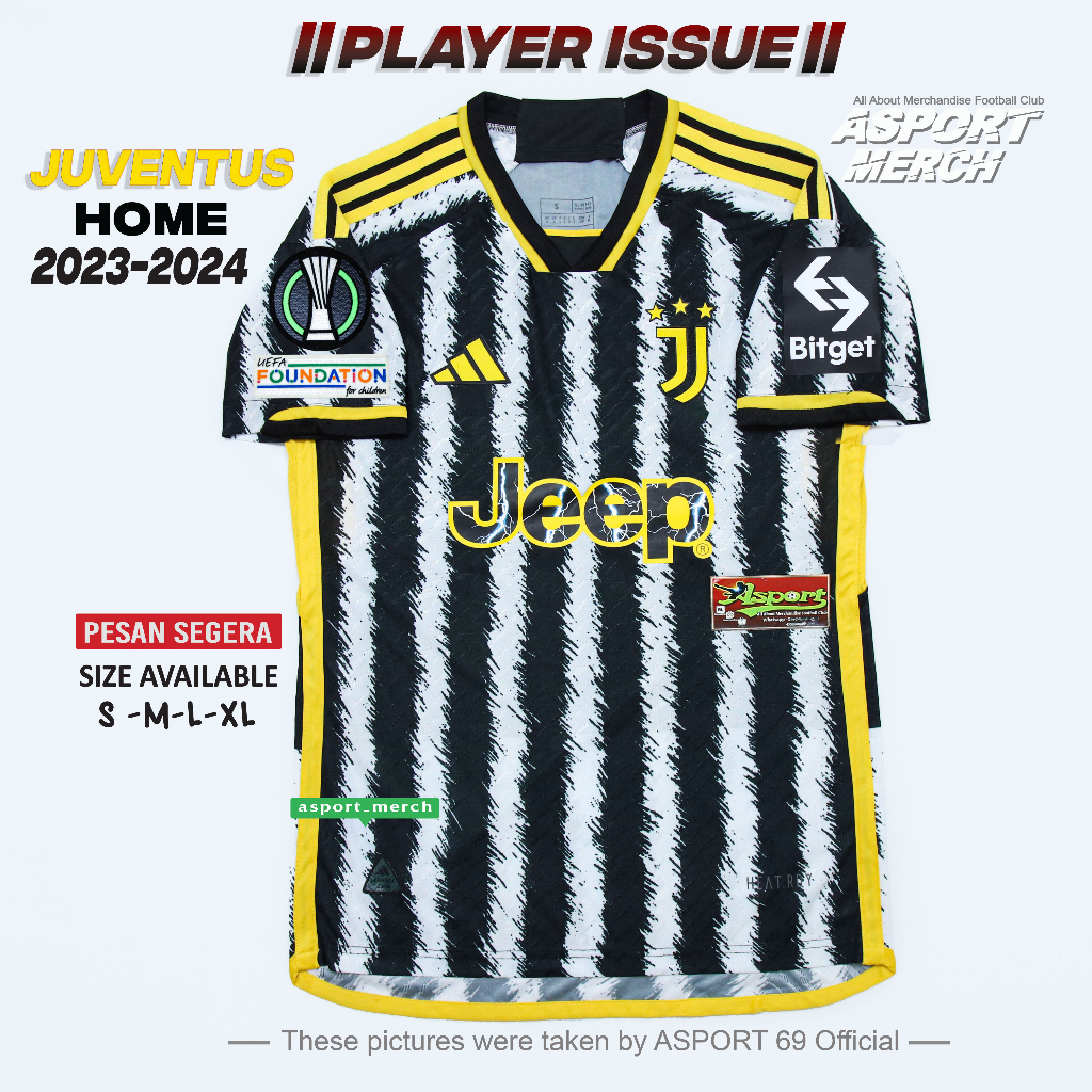 Jual JUVE PLAYER ISSUE JERSEY BOLA JUVE HOME TERBARU 2023 2024 JERSEY