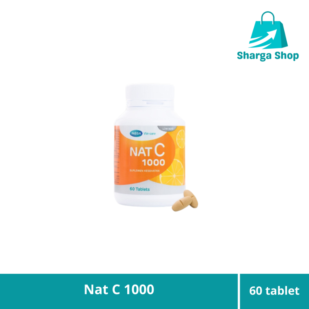 Jual NAT C 1000 MG ISI 60 TABLET VITAMIN C 1000 MG / MEGA WE CARE ...