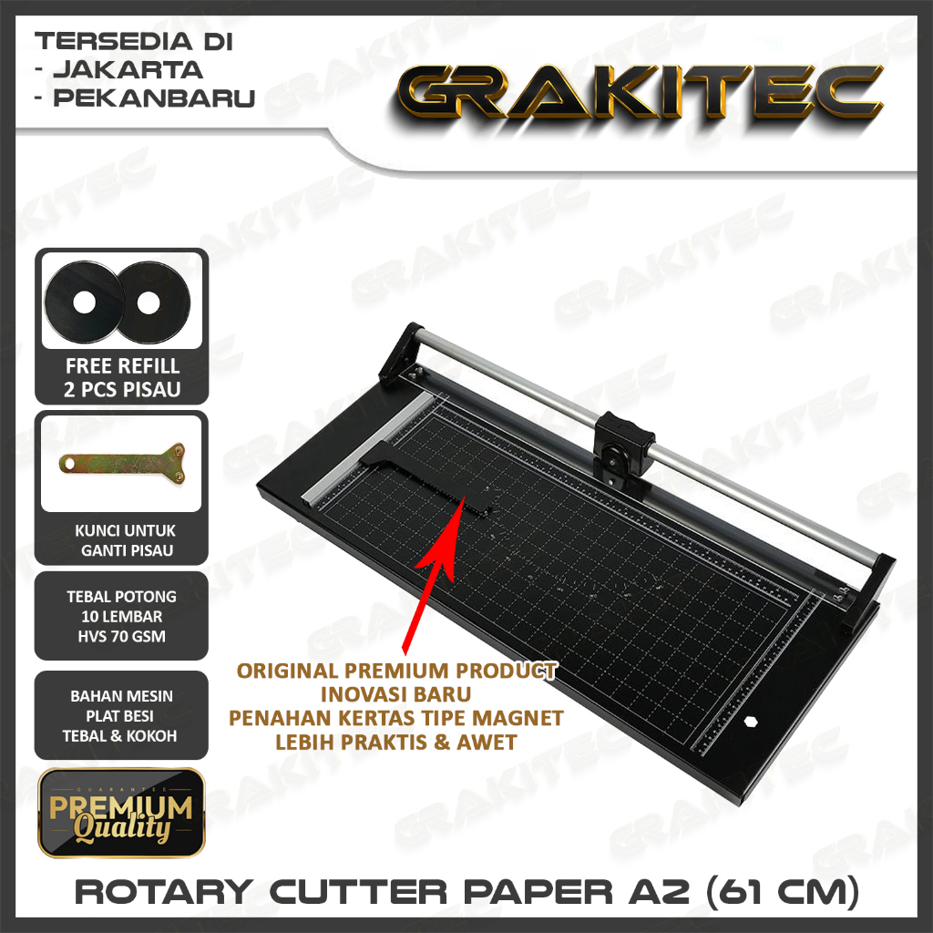 Jual Rotary Paper Cutter Trimmer A2 A1 Vertikal 61 Cm Alat Potong