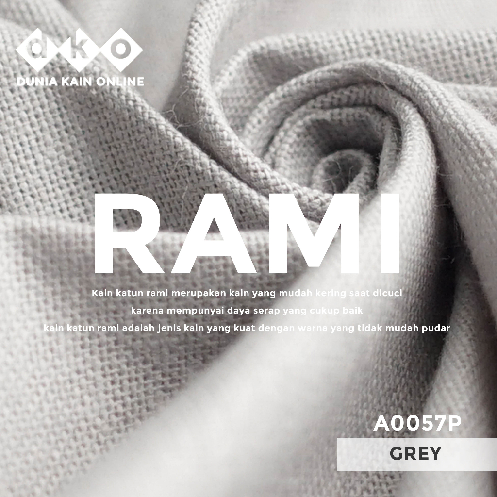 Jual (Variasi) DKO Kain RAMI Linen Premium Warna Abu | Shopee Indonesia