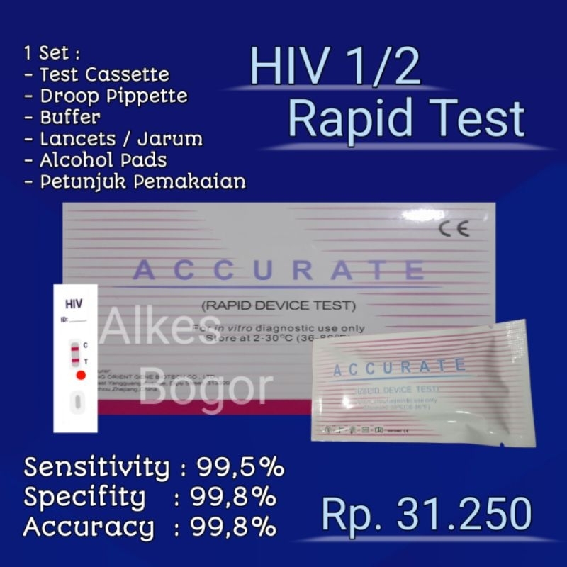 Jual HIV 1/2 Rapid Test l alat uji tes hiv akurat l one step alat uji
