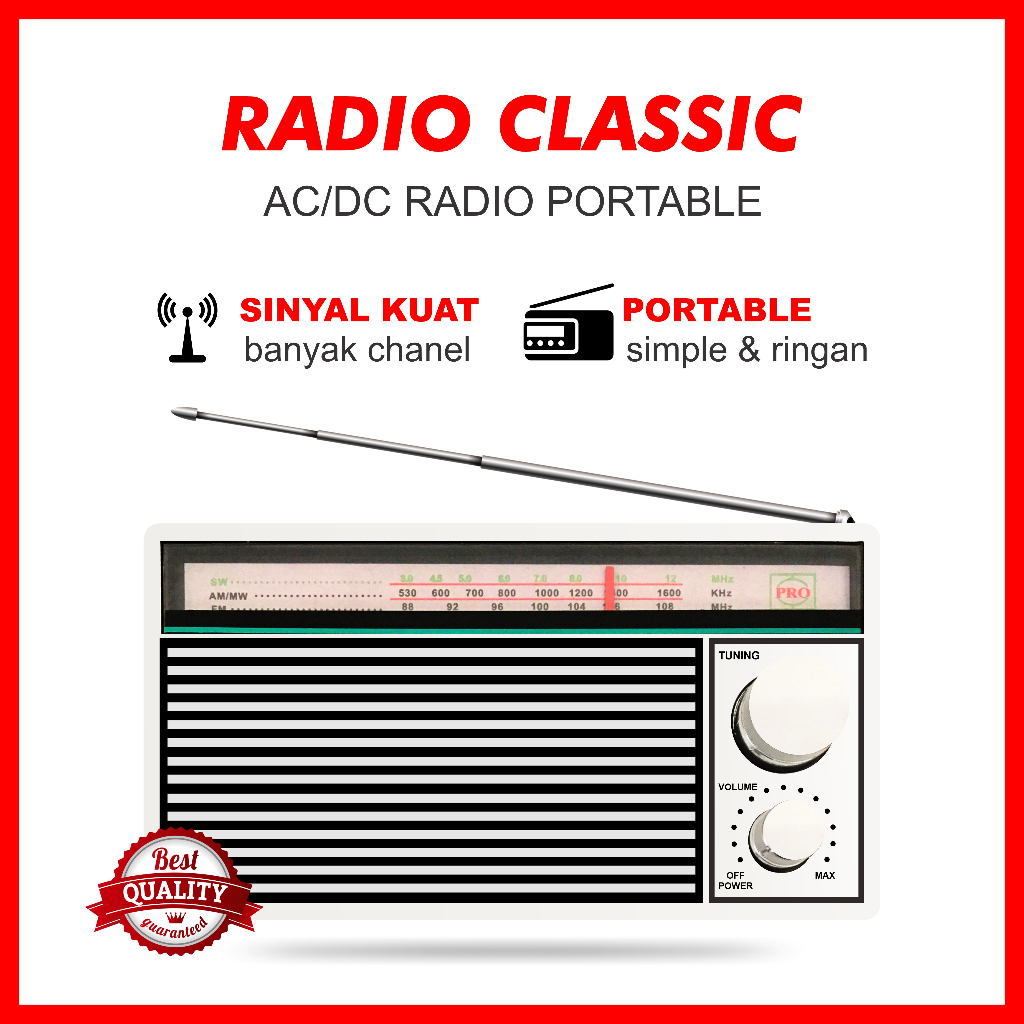 Jual Radio AC/DC Portable, Radio Portable Klasik Jadul Termurah ...