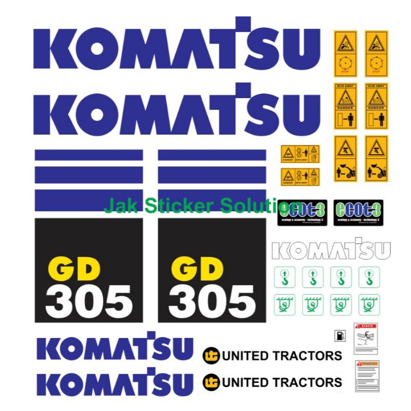 Jual Stiker Komatsu Gd Sticker Motor Grader Shopee Indonesia