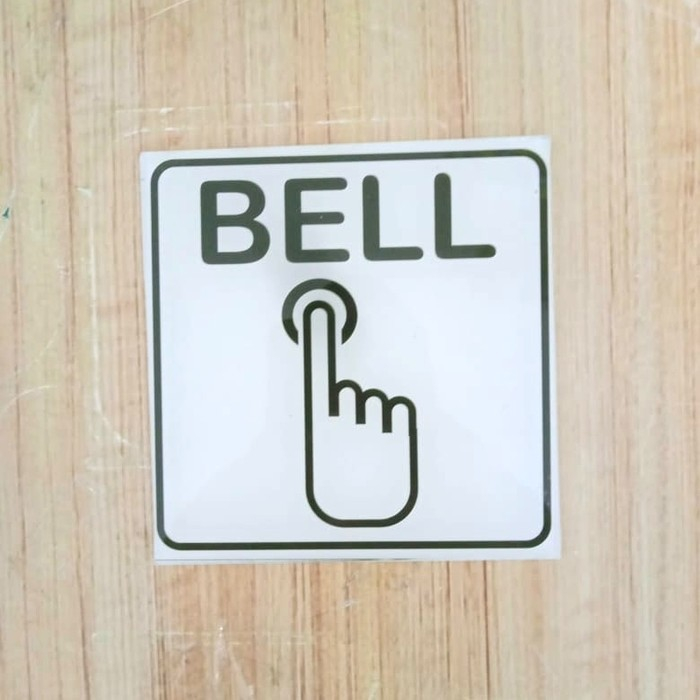 Jual SIGN AKRILIK BELL UKURAN 10X10CM AKRILIK TANDA BELL PUTIH UK ...