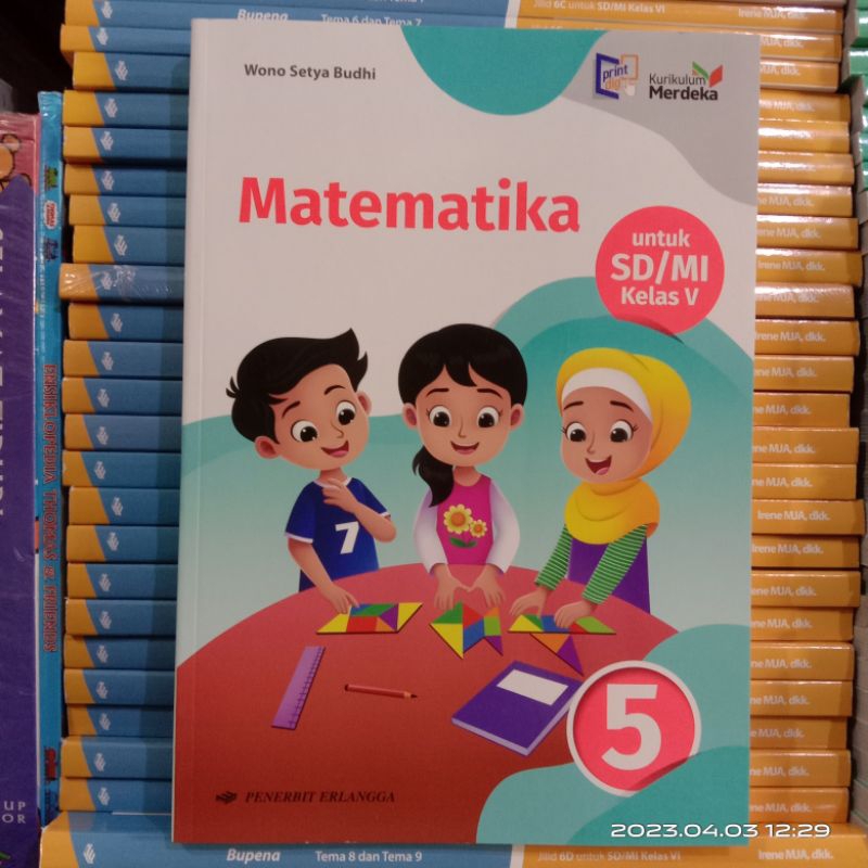 Jual Buku Matematika Kelas 5 SD Kurikulum Merdeka Erlangga | Shopee ...