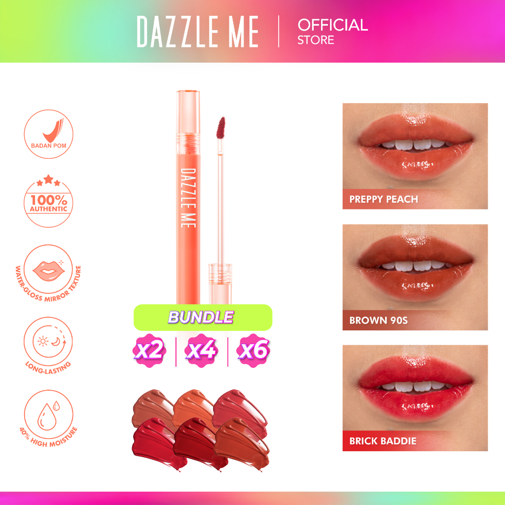 Jual DAZZLE ME Glossip Girl Lip Cream Special Bundle 2pcs/4pcs/6pcs