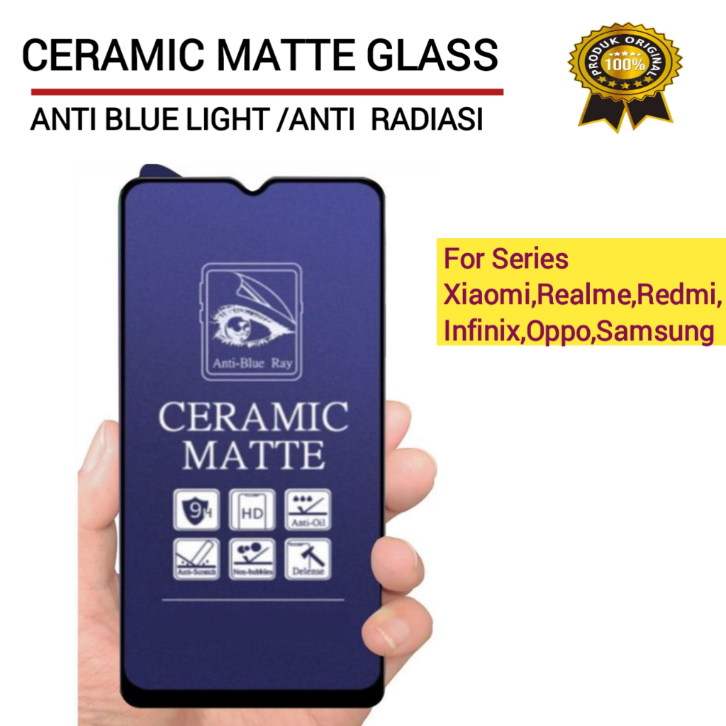 Jual Tempered Glass Ceramic Blue Samsung A11 A12 A13 A21 A21s A31 A41 A51 A71 A81 A91 A22 A32 5129