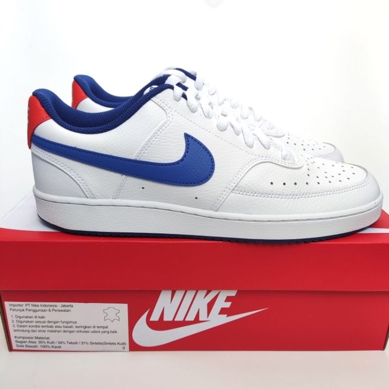 Sepatu Nike Original Court Vision Low White Blue ORIGINAL RESMI