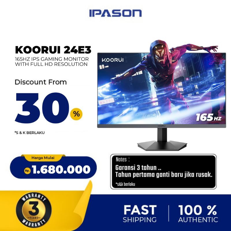 Jual Koorui E Inch Fhd Gaming Monitor Hz Ms Gtg Ips Panel