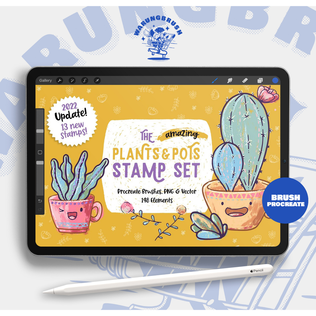 Jual Procreate Plants & Pots Stamp Set BP00350 | Shopee Indonesia