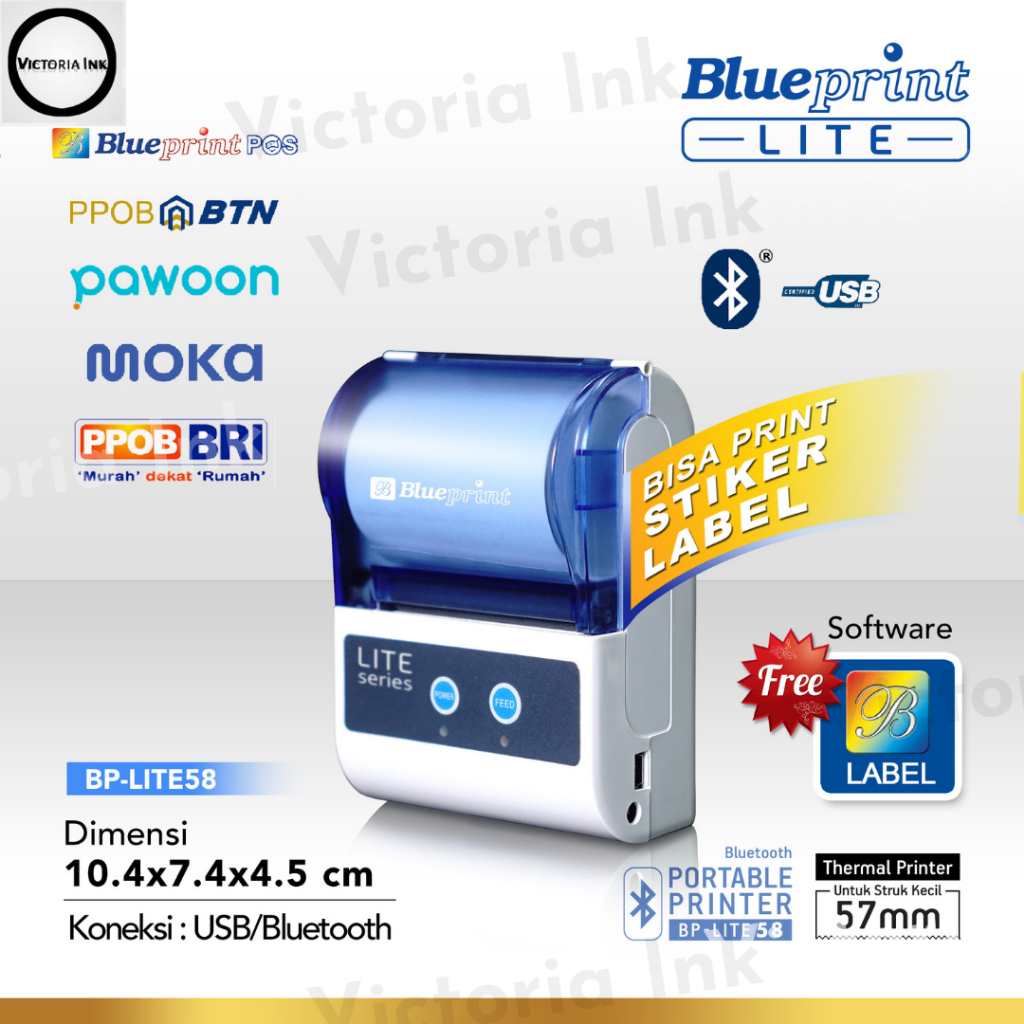 Jual Portable Printer Thermal Blueprint Lite 58 BP lite 58 LITE58