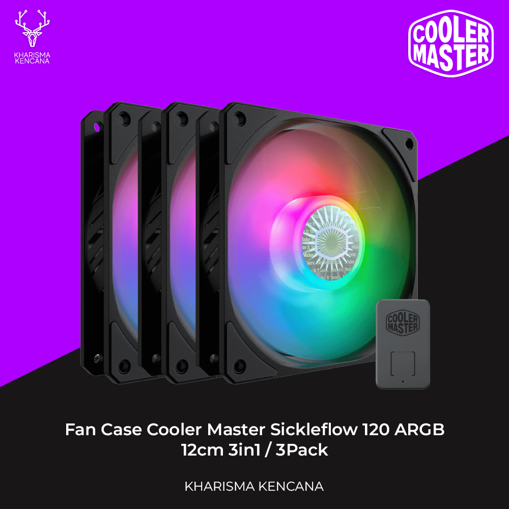 Jual Fan Case Cooler Master Sickleflow 120 ARGB - 12cm 3in1 / 3Pack ...