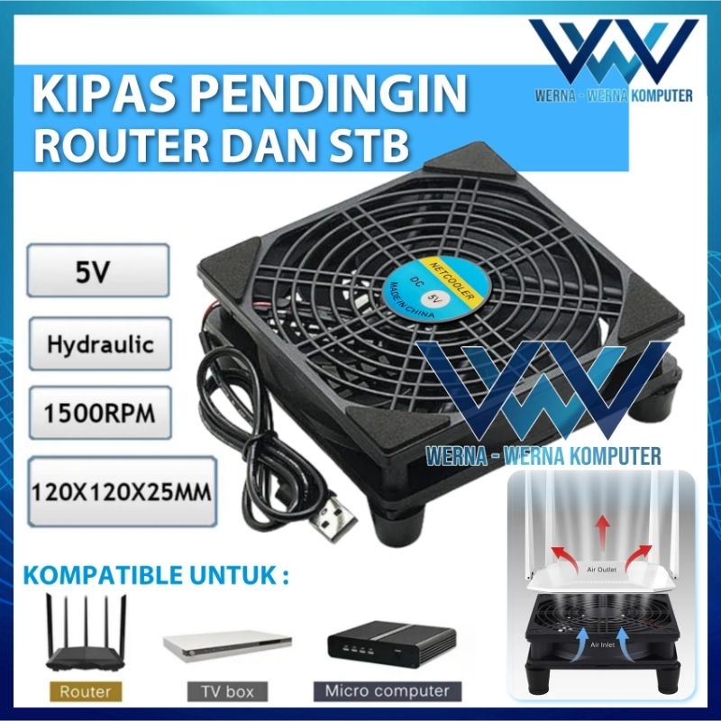 Jual Kipas Pendingin 12x12cm DC 5V untuk WIFI ROUTER , STB , TV BOX FAN ...